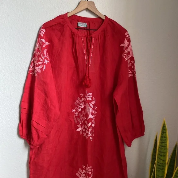 Mersea Linen Palermo Embroidered Maxi  Dress - Picture 5 of 13